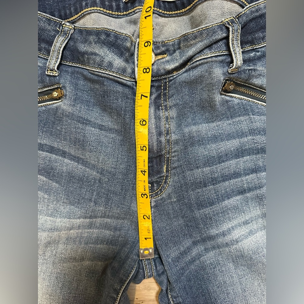 KanCan Jeans Womens SZ 31 Los Angeles Distressed Ankle Zipper Medium Wash Denim - Picture 10 of 11